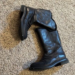 Free People Leather Boots with Fur Lining - size 6